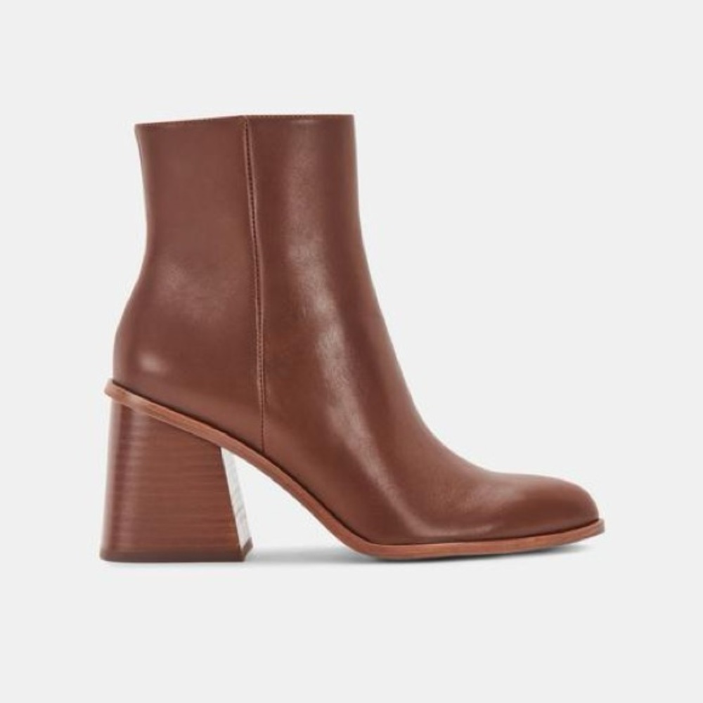Dolce Vita Terrie - Chocolate Brown Leather Ankle Booties